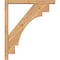 Ekena Millwork Merced Block Smooth Bracket w/ Offset Brace, Western Red Cedar, 3 1/2"W x 22"D x 26"H BKT0402X22X26MRC05SWR - alternate 2